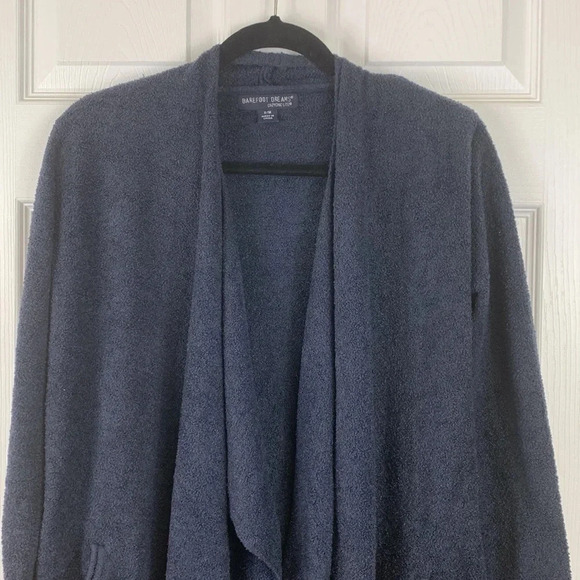 Barefoot dreams navy draped cardigan sz small / medium - Picture 9 of 9